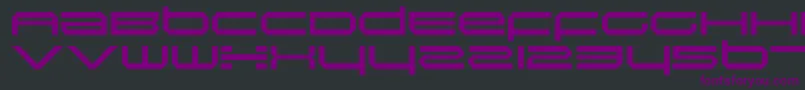 Czcionka InductionRegular – fioletowe czcionki na czarnym tle