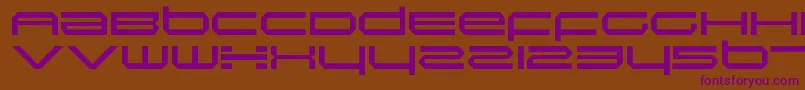 フォントInductionRegular – 紫色のフォント、茶色の背景