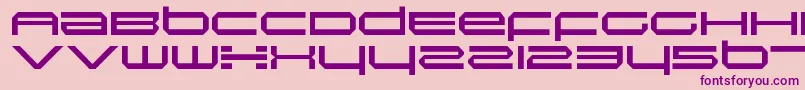 フォントInductionRegular – ピンクの背景に紫のフォント