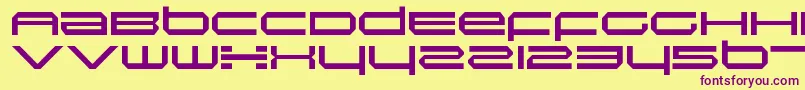 Шрифт InductionRegular – фиолетовые шрифты на жёлтом фоне