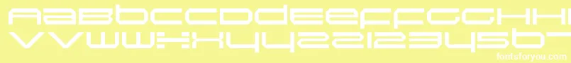 フォントInductionRegular – 黄色い背景に白い文字