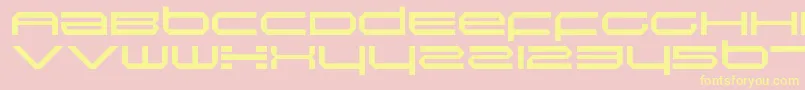 InductionRegular-fontti – keltaiset fontit vaaleanpunaisella taustalla