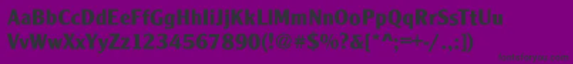 Шрифт CleargothicBold – чёрные шрифты на фиолетовом фоне