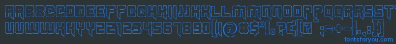 Splincide Font – Blue Fonts on Black Background