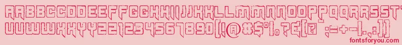 Czcionka Splincide – czerwone czcionki na różowym tle