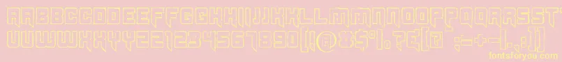Splincide Font – Yellow Fonts on Pink Background