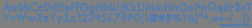 Kbyouvebeenspotted Font – Blue Fonts on Gray Background