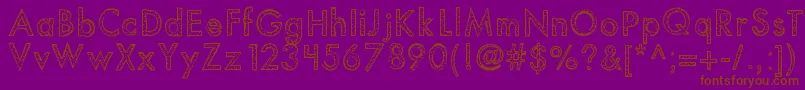 Kbyouvebeenspotted Font – Brown Fonts on Purple Background