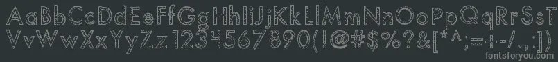 Kbyouvebeenspotted Font – Gray Fonts on Black Background