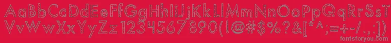 Kbyouvebeenspotted Font – Gray Fonts on Red Background