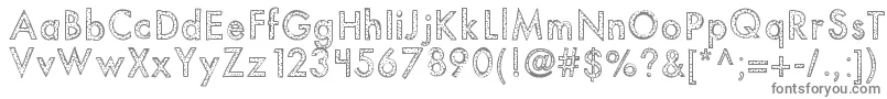 Kbyouvebeenspotted Font – Gray Fonts on White Background