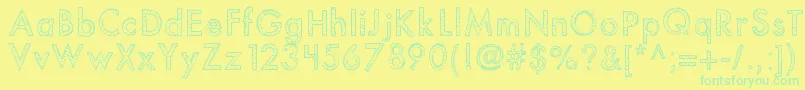 Lisätietoja Kbyouvebeenspotted-fontista Kbyouvebeenspotted-fontti – vihreät fontit keltaisella taustalla