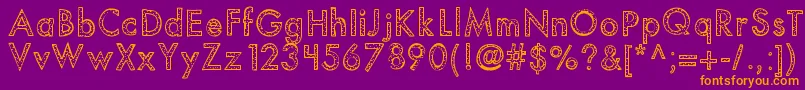 Kbyouvebeenspotted Font – Orange Fonts on Purple Background