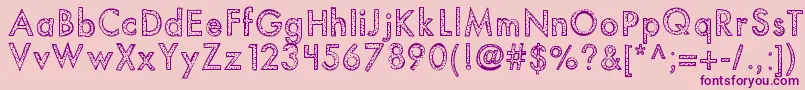 Kbyouvebeenspotted Font – Purple Fonts on Pink Background