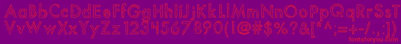 Kbyouvebeenspotted Font – Red Fonts on Purple Background