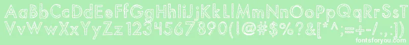 Kbyouvebeenspotted Font – White Fonts on Green Background