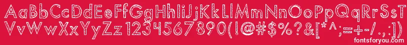 Kbyouvebeenspotted Font – White Fonts on Red Background