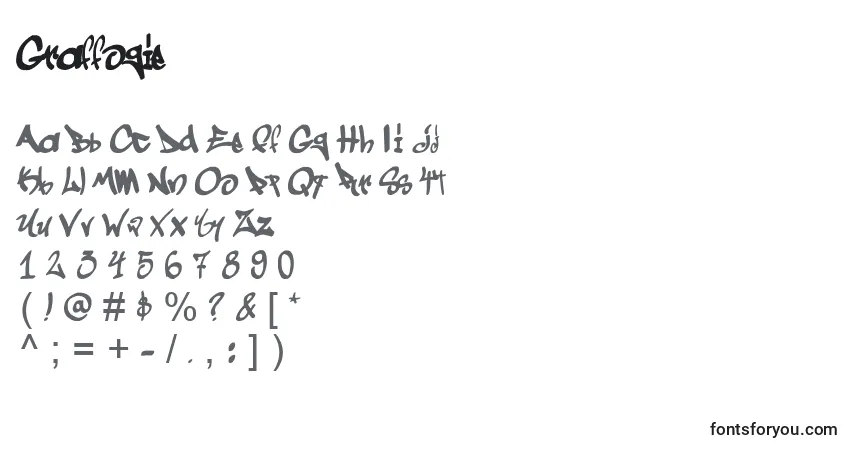 A fonte Graffogie – alfabeto, números, caracteres especiais