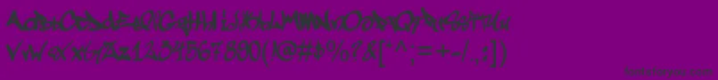 Graffogie Font – Black Fonts on Purple Background