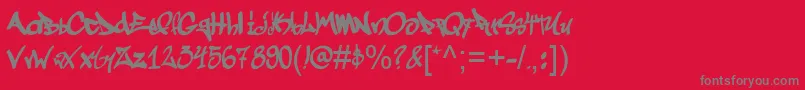 Graffogie Font – Gray Fonts on Red Background