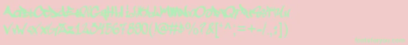 Graffogie Font – Green Fonts on Pink Background