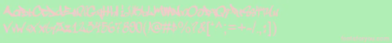 Graffogie Font – Pink Fonts on Green Background