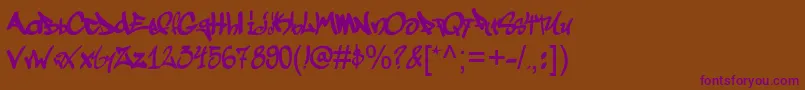 Graffogie Font – Purple Fonts on Brown Background