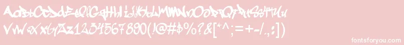 Graffogie Font – White Fonts on Pink Background