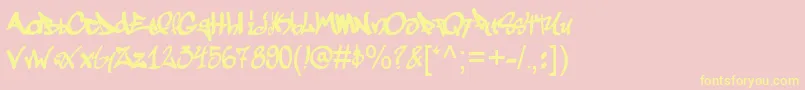 Graffogie Font – Yellow Fonts on Pink Background