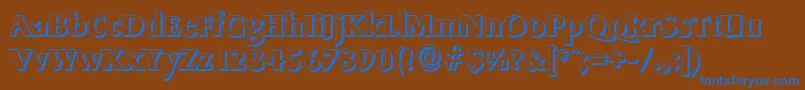 SydneyshadowBold Font – Blue Fonts on Brown Background