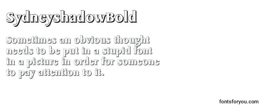 SydneyshadowBold-fontti