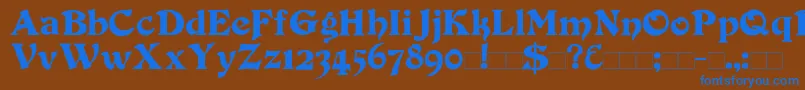 More about Duvall Font Duvall Font – Blue Fonts on Brown Background