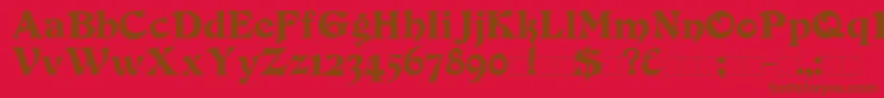 Duvall Font – Brown Fonts on Red Background