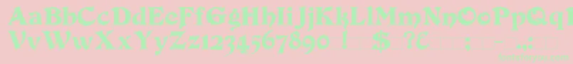 Duvall Font – Green Fonts on Pink Background