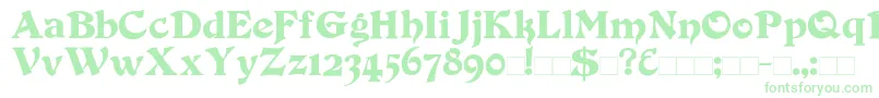 Duvall Font – Green Fonts on White Background
