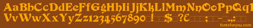 Duvall Font – Orange Fonts on Brown Background