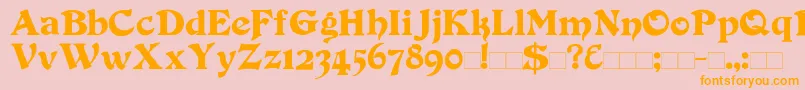 Duvall Font – Orange Fonts on Pink Background