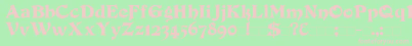 Duvall Font – Pink Fonts on Green Background