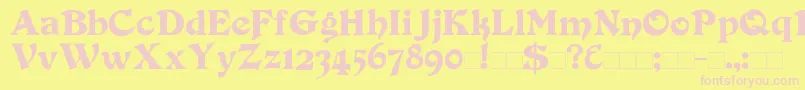 Duvall Font – Pink Fonts on Yellow Background