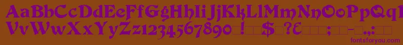 Duvall Font – Purple Fonts on Brown Background