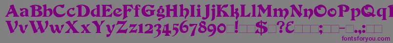 Duvall Font – Purple Fonts on Gray Background