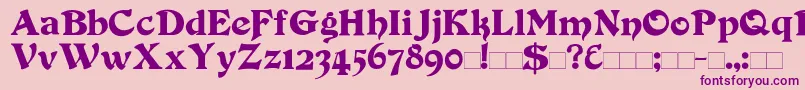 Duvall Font – Purple Fonts on Pink Background
