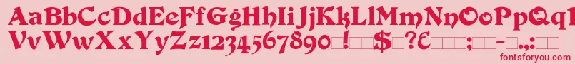 Duvall Font – Red Fonts on Pink Background