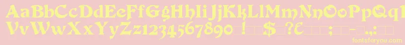 Duvall Font – Yellow Fonts on Pink Background