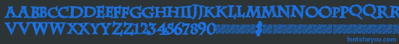 Zebradisco Font – Blue Fonts on Black Background