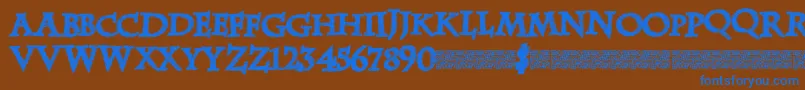 Zebradisco Font – Blue Fonts on Brown Background