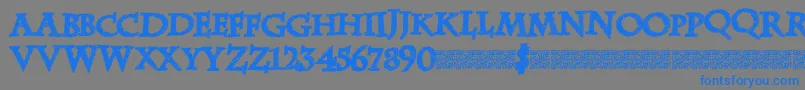 Zebradisco Font – Blue Fonts on Gray Background