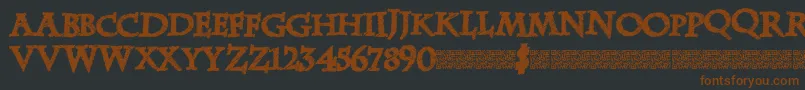 Zebradisco Font – Brown Fonts on Black Background