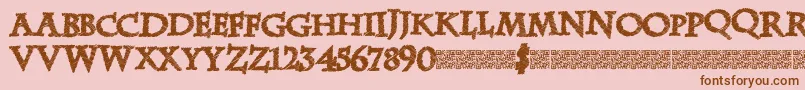 Zebradisco Font – Brown Fonts on Pink Background