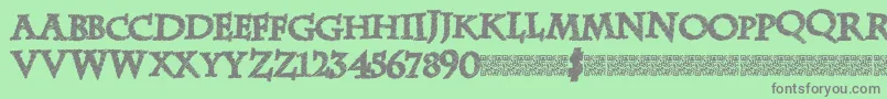 Zebradisco Font – Gray Fonts on Green Background